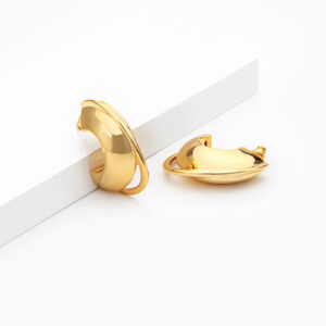 Hollow Out Metal C Earrings