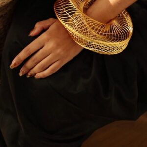 Spiral Woven Hollow Bangle