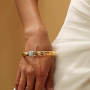 CZ Paved Band Bangle