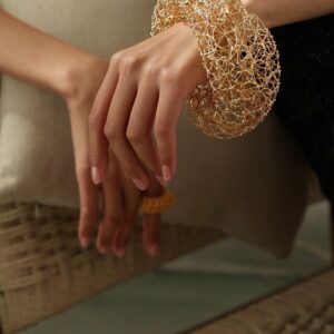 Premium Hollow Bird's Nest Design Bangle