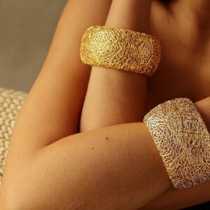 Leaf  inspired Hollow Cuff Bangle