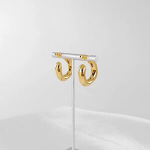 Simple Hollow C Hoop Earrings