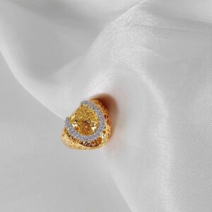 CZ Paved Hollow Out Heart Ring